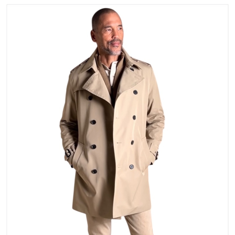Banana Republic Beige Double-Breasted Trench Coat